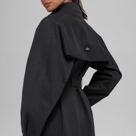 Alo Yoga Journey Trench Coat BLACK - Picture 3 of 5